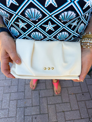 Aurora Cream Clutch