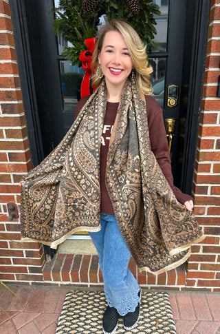 Mocha Bloom Scarf
