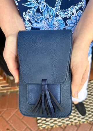 Harper Crossbody Bag Navy Shimmer