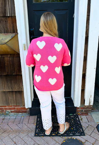 Lulu B White Denim Sparkle Flower Capri