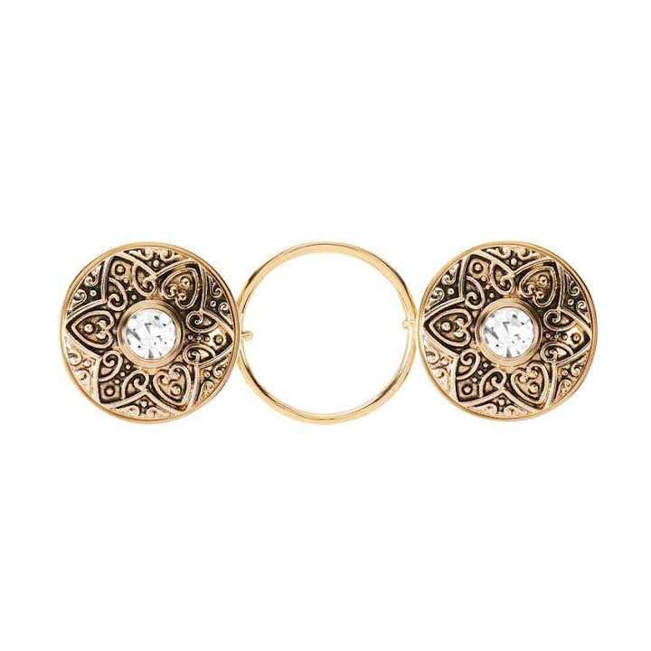 EMBRACE PATENTED FASHION FASTENER GOLD FLOWER2