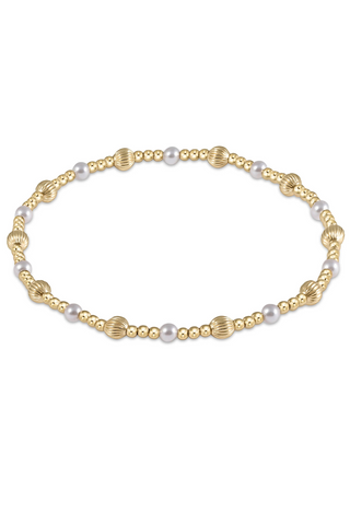 ENewton Dignity Sincerity Pattern 4mm Bead Bracelet Pearl at Blooming Boutique