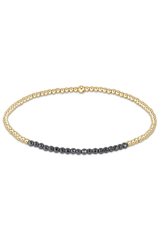 ENewton Gold Bliss 2mm Gold and Faceted Hematite Bead Bracelet at Blooming Boutique