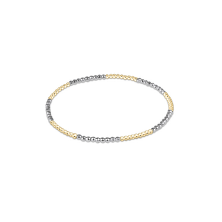 Enewton Blissful Pattern 2mm Bead Bracelet - Bright Silver Faceted Hematite