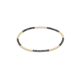 Enewton Blissful Pattern 2mm Bead Bracelet - Silver Faceted Hematite