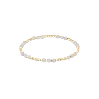 Enewton Gemstone Gold Joy Pattern 3mm Moonstone Bead Bracelet