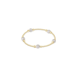 Enewton Purpose Pearl 6mm Bead Bracelet - Gold