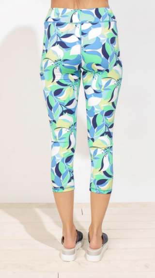 UPF Marina Print Coverstretch Capris