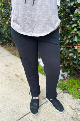 Escape by Habitat Black Edgewater Cotton Flood Pant