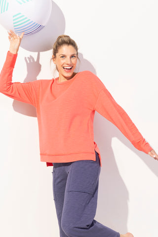 Escape by Habitat Coral Terry Sand and Sea Pullover