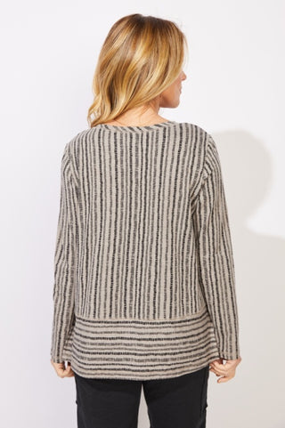 Escape by Habitat Fog Canyon Stripe Easy Cotton Tee