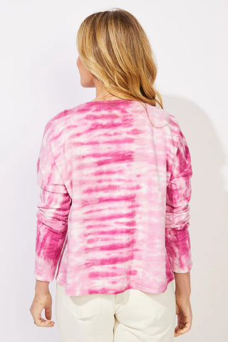 Escape by Habitat Fuchsia Tie Dye Modal Sunset Pullover
