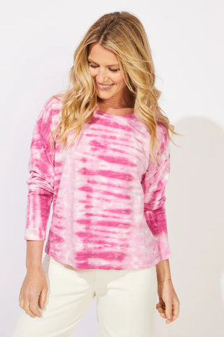Escape by Habitat Fuchsia Tie Dye Modal Sunset Pullover