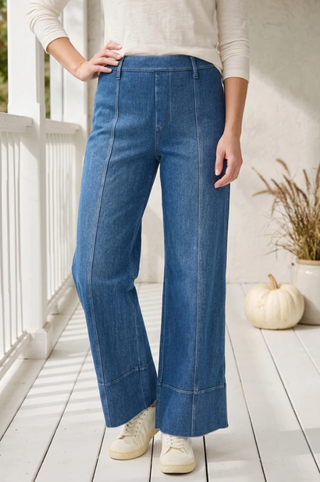 Escape by Habitat Mid Wash Pull-On Knit Denim Easy Fit Jean