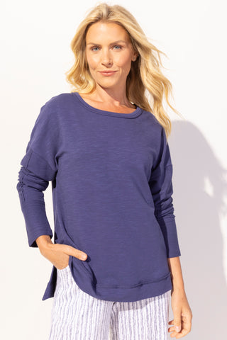 Escape by Habitat Navy Terry Sand and Sea Pullover