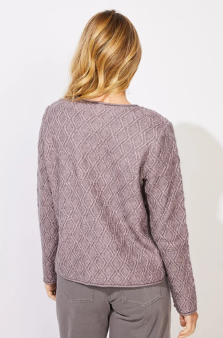 Escape by Habitat Rosewater Diamond Texture Crewneck Sweater