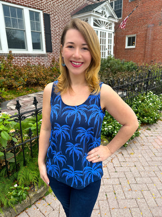 Beachtime by Lulu B Blue Palms Basic Tank