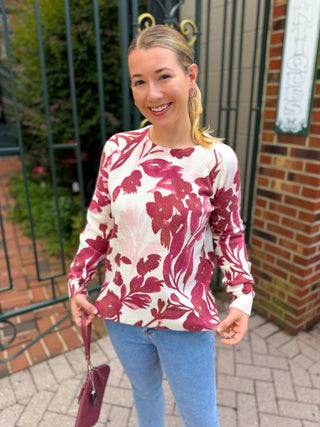 Charlie B Blossom Reversible Raglan Sweater