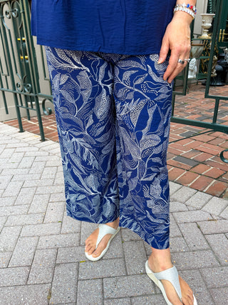 Escape by Habitat Regatta Rayon Navy Leaves Resort Flood