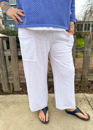 Escape by Habitat White Cotton Pocket Flood Pant