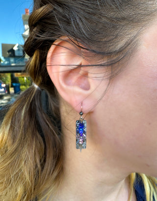 Adajio Blue Tiny Beaded Earrings