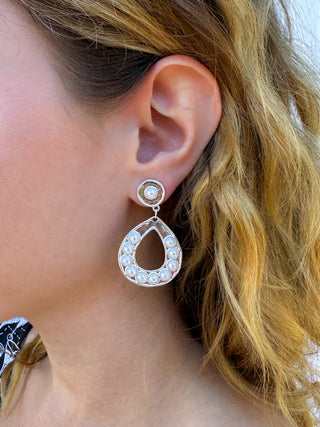 Pearl Horseshoe Beaded Earrings