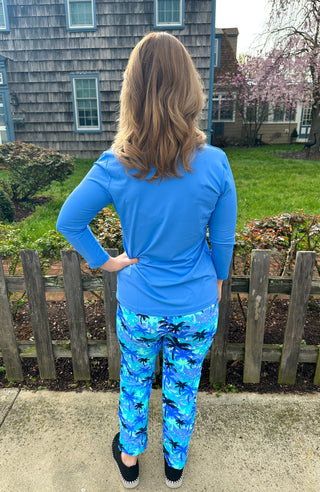 Lulu B Bright Periwinkle V-Neck Top