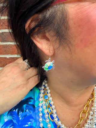 Multicolor Turtle Earrings