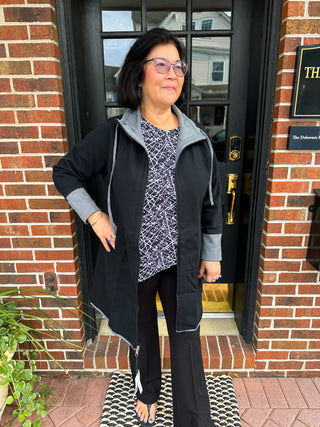 Lulu B Long Black Reversible Jacket