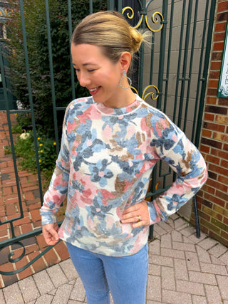 Charlie B Reversible Printed Sweater in Dream