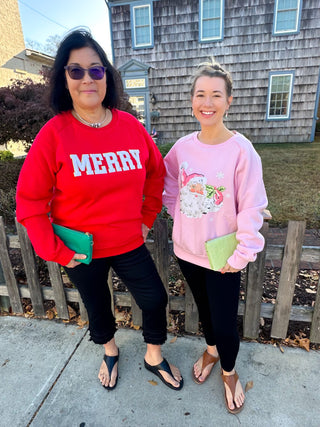 MERRY Chenille Letter Sweatshirt