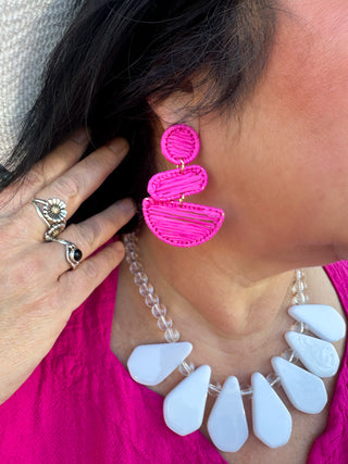 Fuchsia Drop Earrings