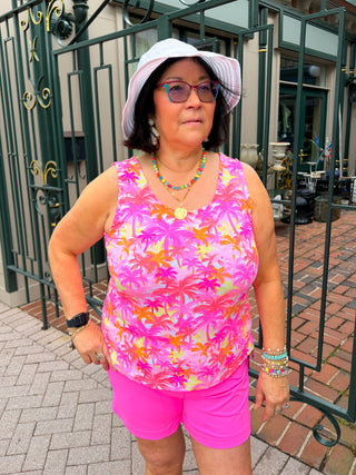 Lulu B Bright Hot Pink Pocket Shorts