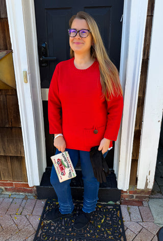 Lulu B Crimson Chenille Sweater