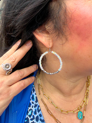 Iridescent Hoop Earrings
