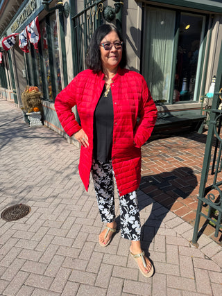 Lulu B Down Puffer Jacket Crimson