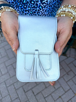 Harper Crossbody Bag Silver Shimmer