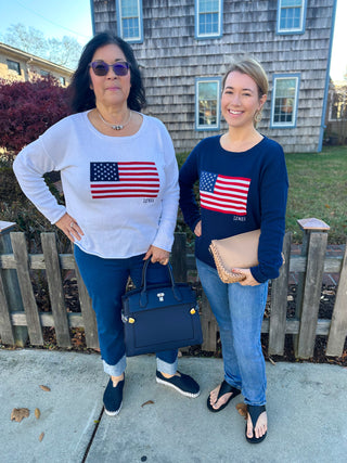 Navy Patriotic Lewes Pullover Sweater