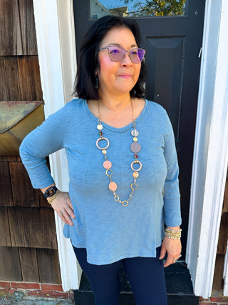 Escape by Habitat Indigo V-neck Tunic