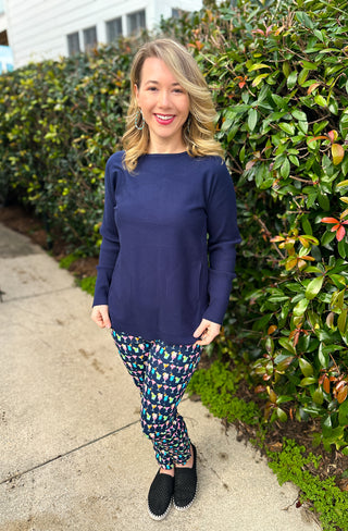 Lulu B Multicolor Cocktails Secret Pocket Capri Legging