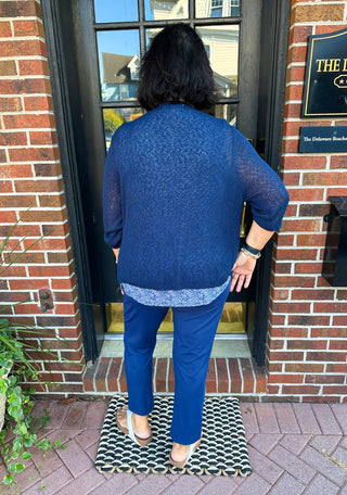 Lulu B Navy Secret Pocket Capri Leggings