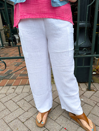 Escape by Habitat Sunkissed Double Gauze White Magic Pant