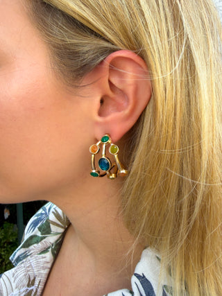 Jewel Hoop Earrings