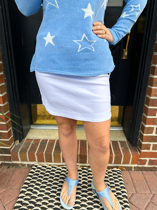 Bangladine by Lulu B Clearwater White Skort