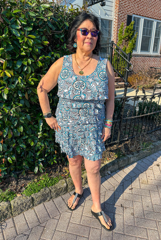 Lulu B Black Gingham Shells Cha Cha Dress