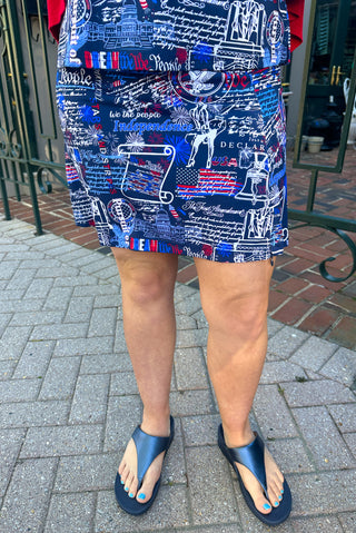 Lulu B Americana Zip Skort