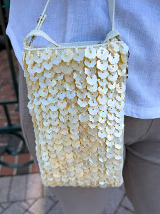 Capiz Flower Club Bag