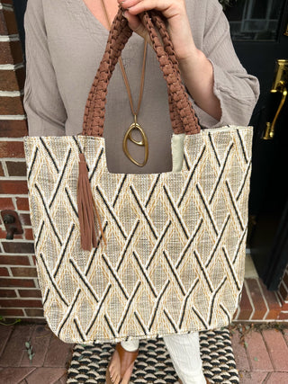 Oversized Neutral Tote Bag