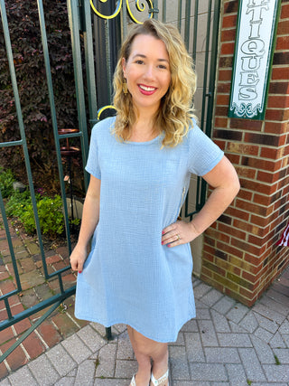 Escape by Habitat Hightide Sunkissed Gauze Short Sleeve Dress