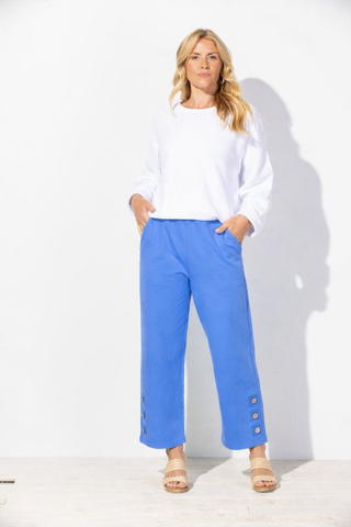 Baja Blue Oceanfront Terry Flooded Pant